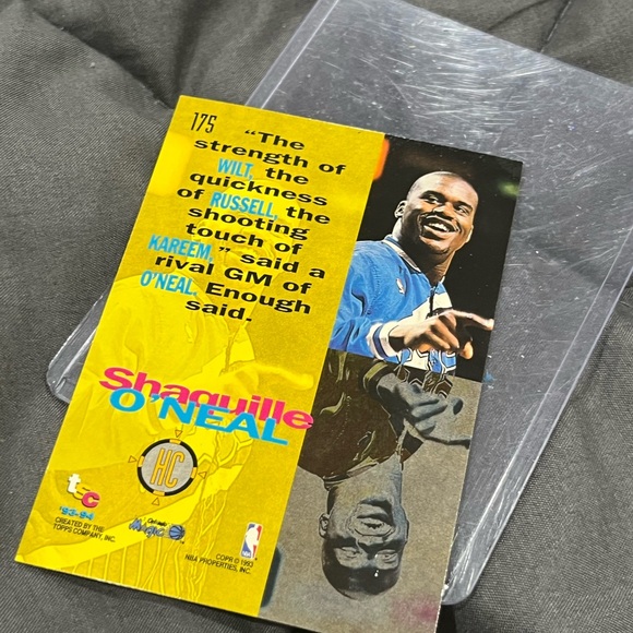 Shaquille O'Neal High Court Card 175 1993 Topps Stadium Club Basketball - Picture 3 of 4